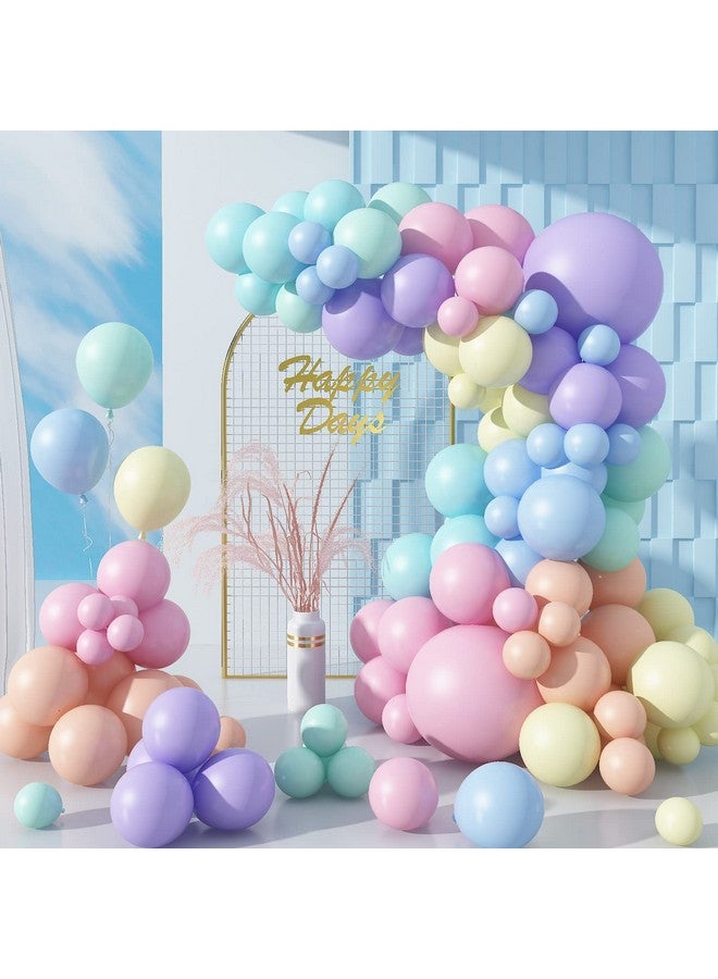 Biapian Pastel Balloon Arch, 104Pcs Rainbow Balloon Garland With 18/12/10/5 Inch Different Sizes Macaron Pink Blue Purple Party Latex Balloon For Birthday Baby Shower Wedding Party Decorations - Image 1