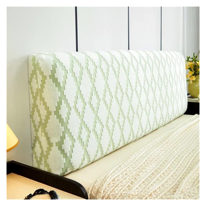 Elastic Jacquard Headboard Cover Anti Dirty Stretch Spandex A4 Green Cover L200cm H50 60cm XL - Image 2