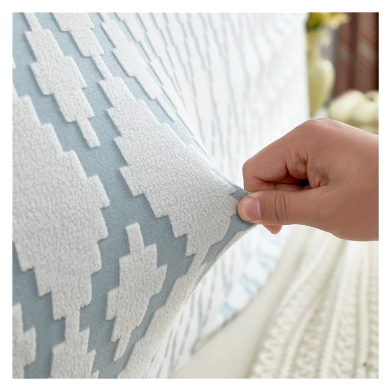 Elastic Jacquard Headboard Cover Anti Dirty Stretch Spandex A4 Green Cover L200cm H50 60cm XL - Image 5