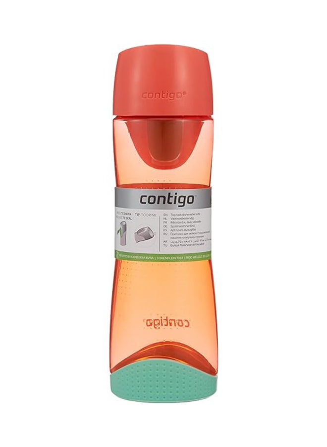 Contigo Swish Autoseal Water Bottle, 500 ml Capacity, Pink Peach - Image 2