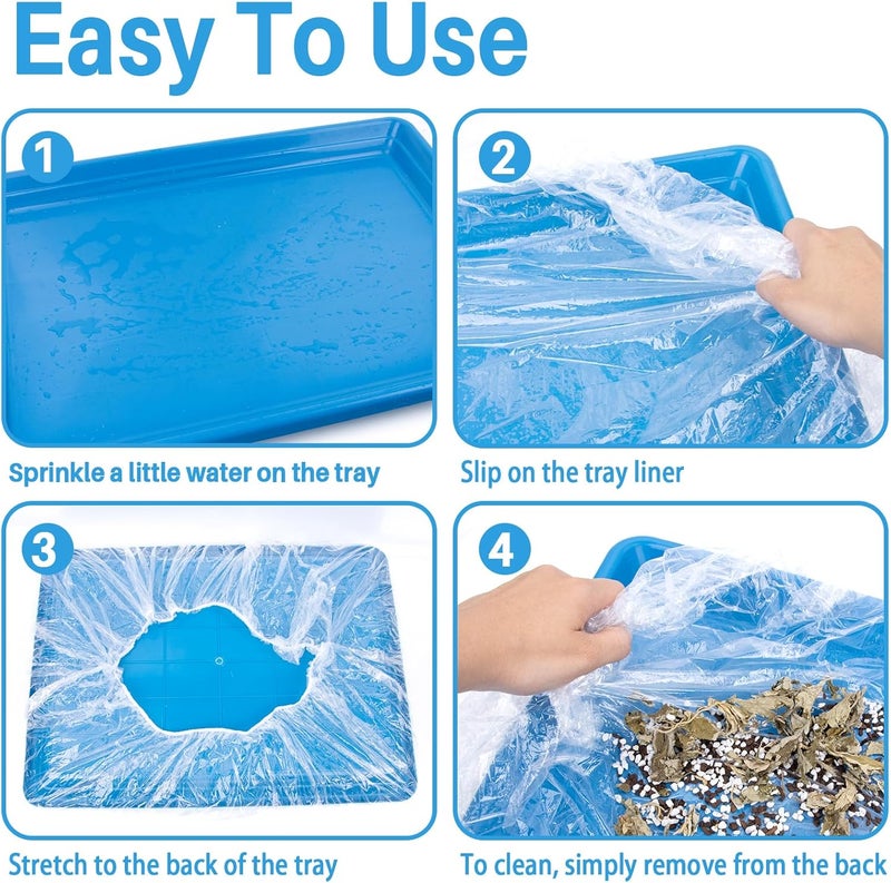 RAINFLOW Plastic Cage Liner Rabbit - Disposable Clear Plastic Toilet Film for Bunny Hedgehog Hamster Totoro - Image 5