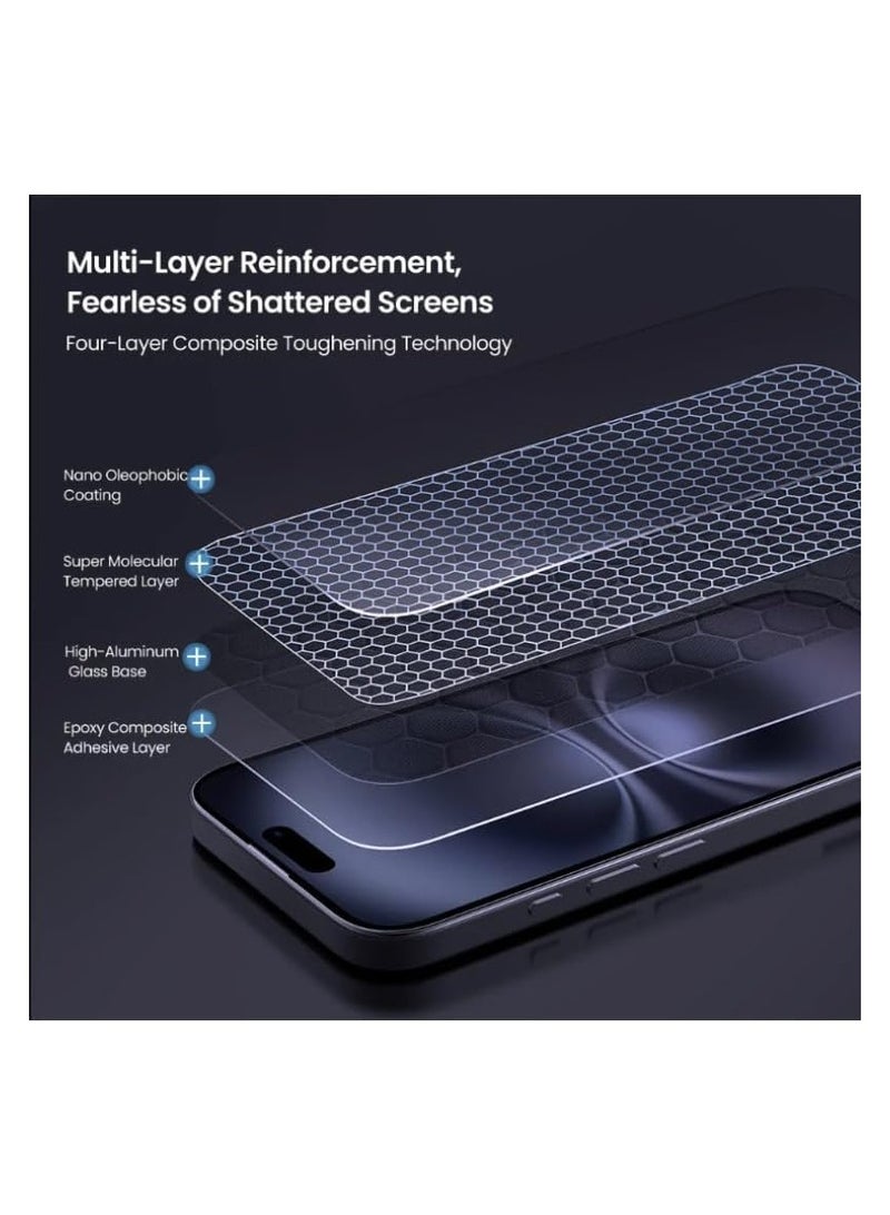 Nillkin Amazing Full Coverage H+Pro Anti Explosion Anti Explosion Tempered Glass Screen Protector 2.5D Fits Apple iPhone 16 Plus 0.25mm - Transparent - Image 4