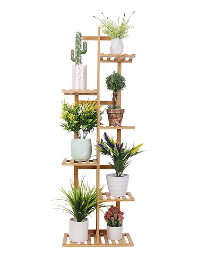 Generic Indoor Plant Display Stand Corner Stand for Plants 6 Tier Flower Stand for Balcony Bamboo Flower Stand Outdoor Garden Plants Shelf Tall Flower Display Rack for Balcony Living Room Corner  - Image 1
