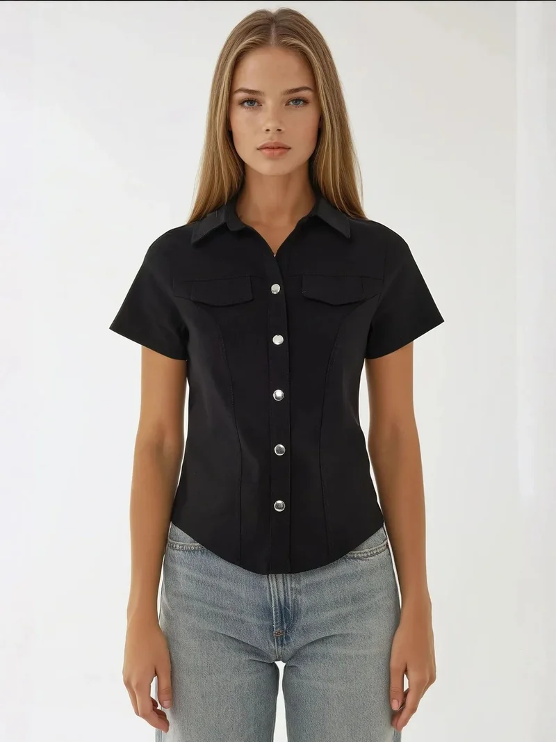 HICCUP Regular Fit Short Sleeve Buttoned Shirt