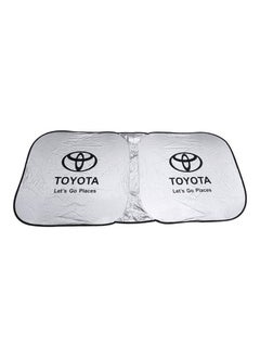 TOYOTA TOYOTA Combo Buy 2 Pcs Car Seat cover Windshield Car Sunshade Get Free Toyota Metal Car Keychain  - Image 2