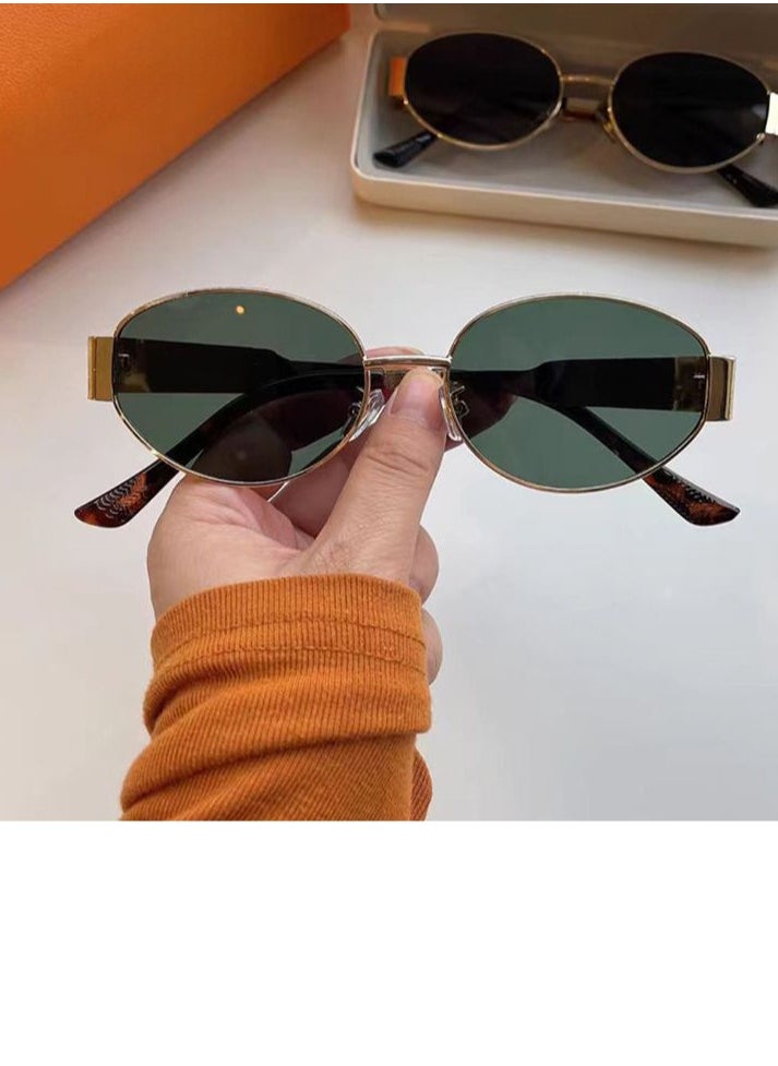 General Retro Oval Sunglasses Women Fashion Sunglasses Classic Tone UV400 Protection Anti-ultraviolet Sunglasses  - Image 2