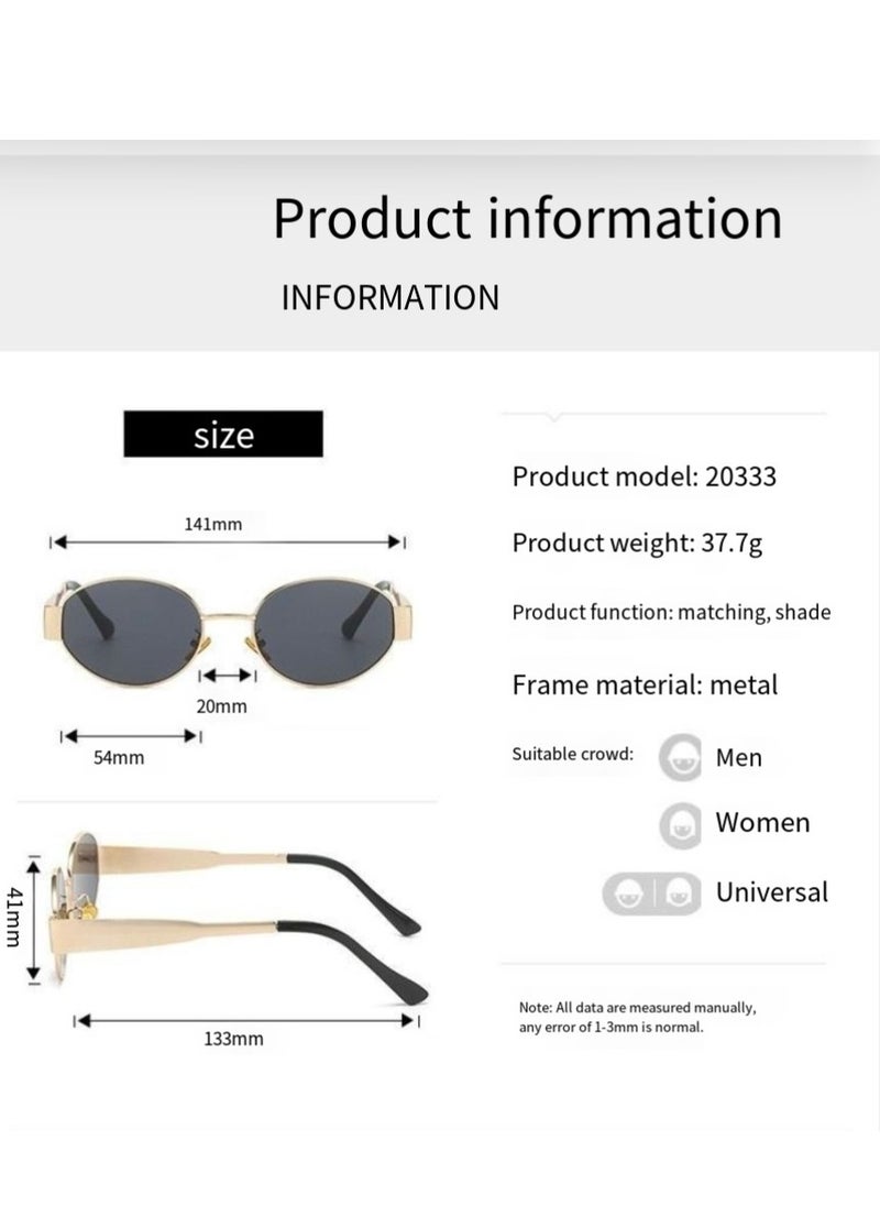 General Retro Oval Sunglasses Women Fashion Sunglasses Classic Tone UV400 Protection Anti-ultraviolet Sunglasses  - Image 3