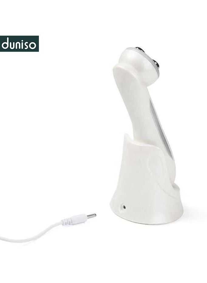DUNISO Face Massager, Face Sculpting tool, Skin Rejuvenation Device with Thermal, Triple Action LED and Vibration, for Anti-aging, Blackhead Remover, Lifting and Tightening Sagging Skin (Pearl White) - Image 5