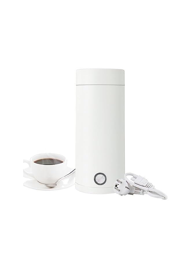 PROMASS Electric Tea Kettle Travel Portable Mini Coffee Kettle Personal Hot Water Boiler 304 Stainless Steel with Auto Shut-Off Boil Dry Protection LCD Display Separable Power Cord BPA-Free White - Image 2