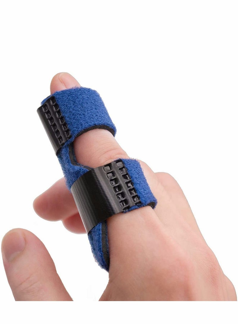 Excefore Finger Splint With Nylon Sleeves for Trigger Finger Relief, Finger Brace for Straightening or Support for Broken Fingers, Sport Injuries, Set of 1 - Image 1
