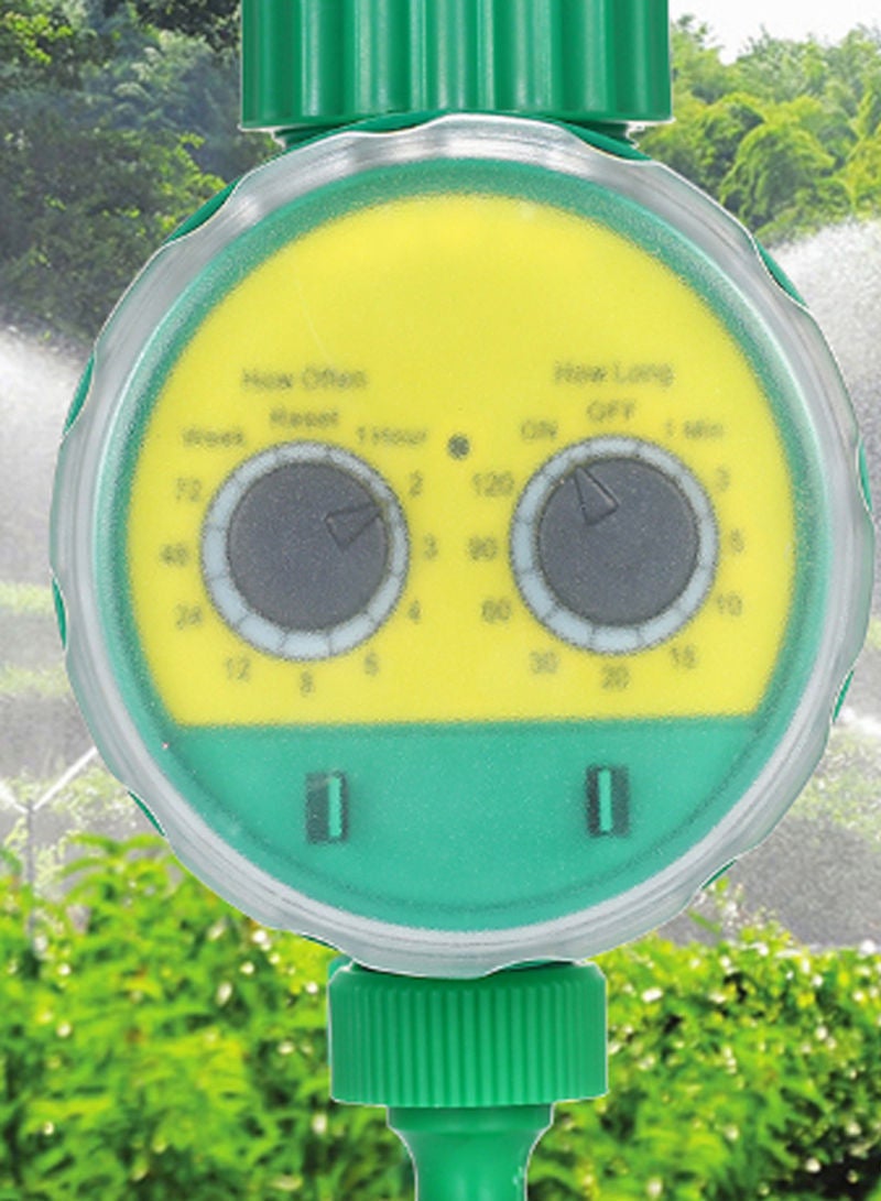 NIBEMINENT Irrigation Controller Automatic Water Timer Green/Yellow - Image 2
