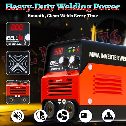 IBELL TOOLS iBELL M220-76 Inverter ARC Welding Machine 220A | Built-in Hot Start, Anti-Stick & Adjustable Arc Force | Heavy Duty IGBT Welder | 220V ±15% | Supports 1-5mm Electrodes- 2 Year Warranty - Image 2