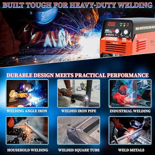 IBELL TOOLS iBELL M220-76 Inverter ARC Welding Machine 220A | Built-in Hot Start, Anti-Stick & Adjustable Arc Force | Heavy Duty IGBT Welder | 220V ±15% | Supports 1-5mm Electrodes- 2 Year Warranty - Image 3