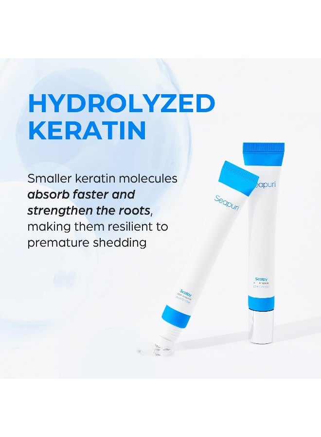 Seapuri علاج موضعي لنمو الشعر بتأثير فيروسي من سكالفى لتساقط الشعر، ترقق الشعر واستعادة خط الشعر | جهاز تدليك فروة الرأس مع كرة سكالفى - Image 5