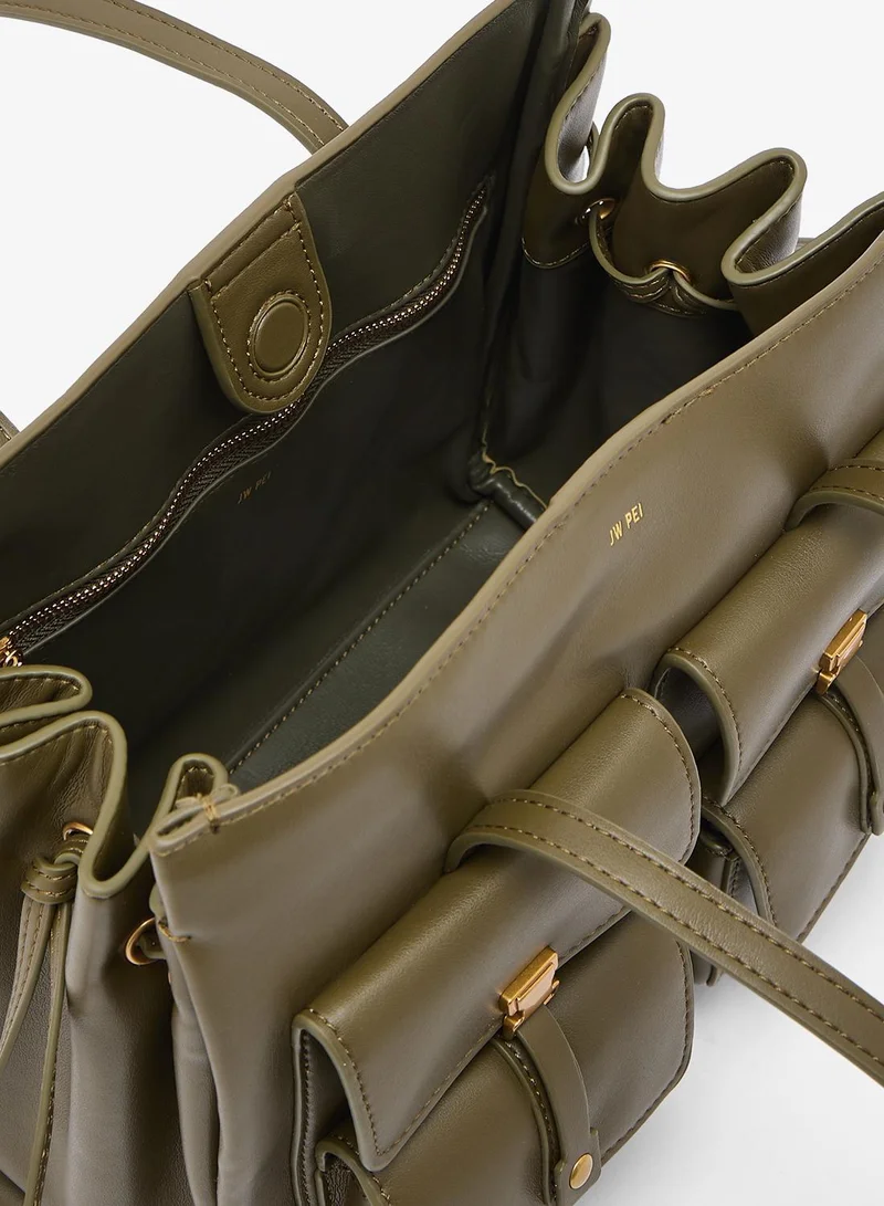 Jw Pei Dark Olive Linda Tote Bag for Women | Best Price UAE