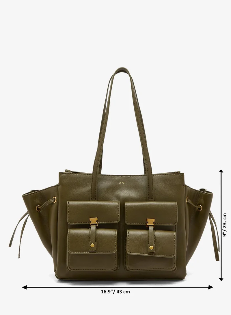 Jw Pei Dark Olive Linda Tote Bag for Women | Best Price UAE
