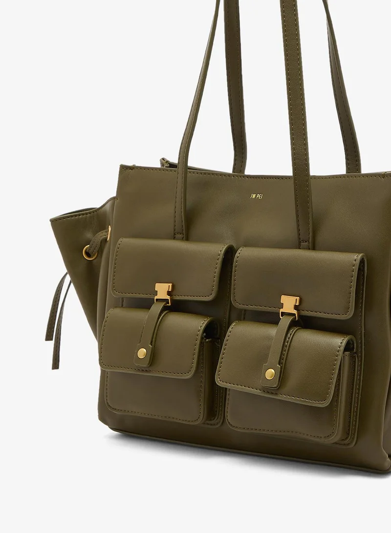 Jw Pei Dark Olive Linda Tote Bag for Women | Best Price UAE
