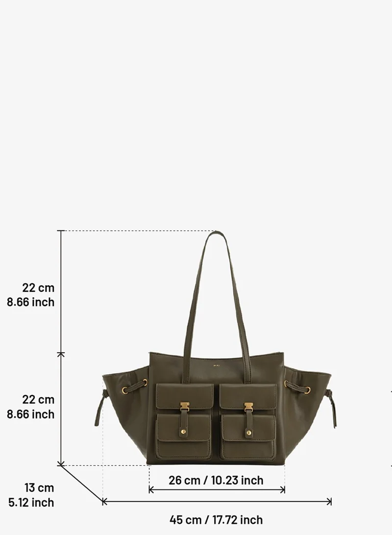 Jw Pei Dark Olive Linda Tote Bag for Women | Best Price UAE