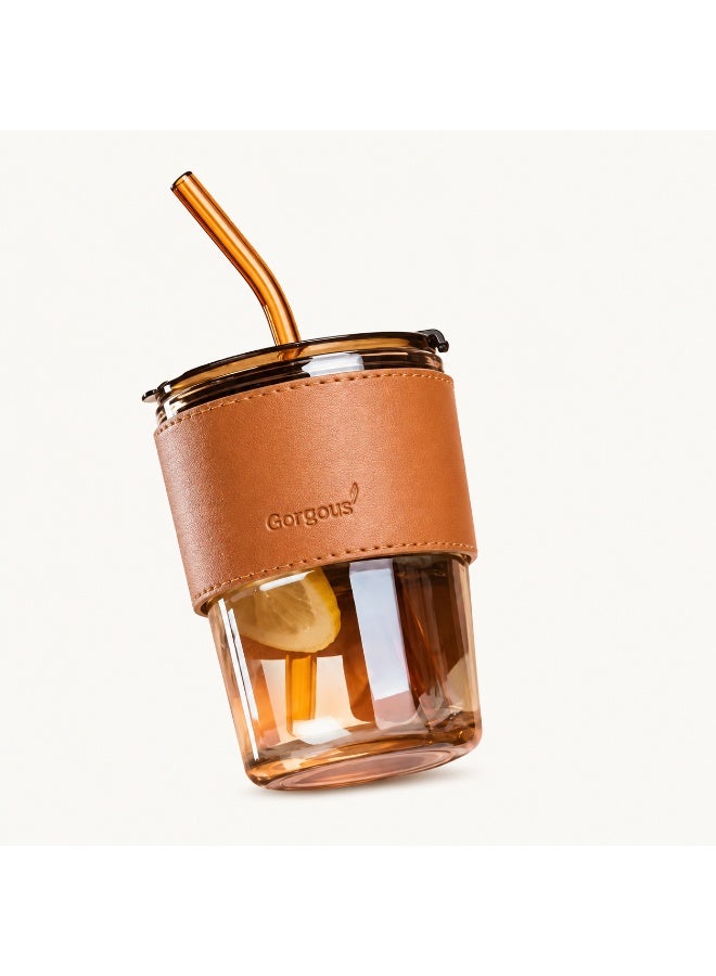Gorgous Thermal mug with a secure lid and a protective leather sleeve – leak-proof cup that retains heat and cold – available in multiple colors. - Image 1