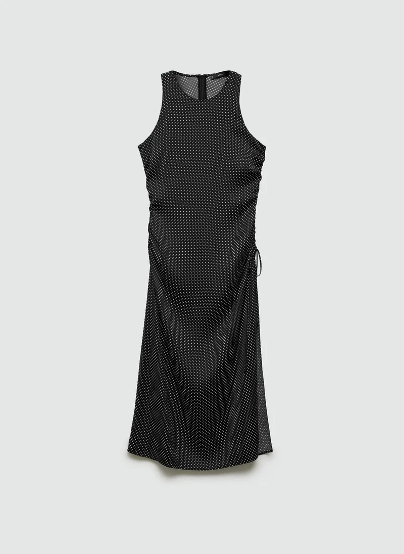 MANGO Polka Dot Midi Dress