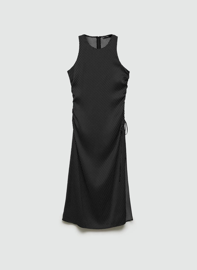 MANGO Polka Dot Midi Dress  - Image 5
