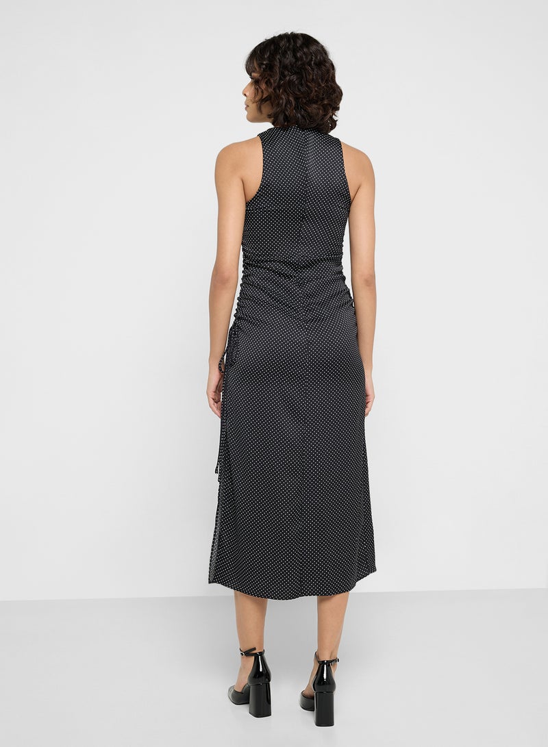 MANGO Polka Dot Midi Dress  - Image 2