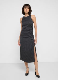 MANGO Crew Neck Side Slit Dress  - Image 1