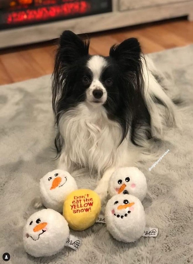 Midlee Snowball Fight Plush Dog Toy - 3"- Indoor Christmas Games for Pets - Image 4