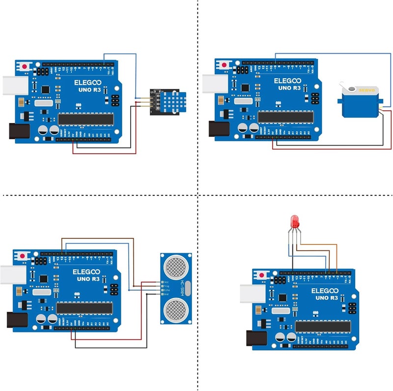 ELEGOO مجموعة بدء التشغيل الأكثر اكتمالاً UNO R3 مع دروس تعليمية متوافقة مع Arduino IDE (200+ مكون)  - Image 4