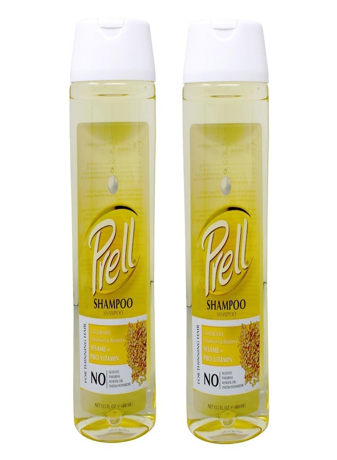 Prell Sesame + Pro-Vitamin Shampoo for Thinning Hair, Color Safe, Volumizes & Restores 13.5 fl. oz. (Pack of 2) - Image 5