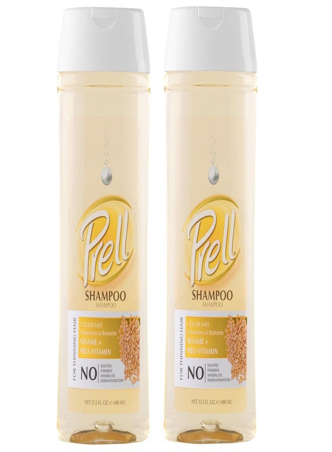 Prell Sesame + Pro-Vitamin Shampoo for Thinning Hair, Color Safe, Volumizes & Restores 13.5 fl. oz. (Pack of 2) - Image 1