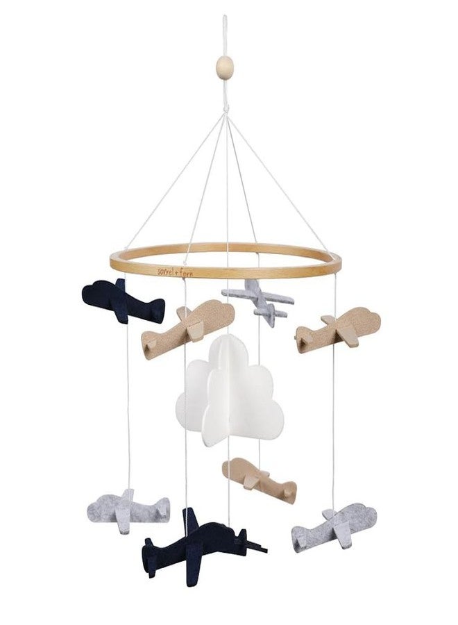 Sorrel + Fern Baby Crib Mobile – Wooden Hanging Nursery Baby Mobile for Crib, Nursery Decor for Boys & Girls, Perfect Shower Gift (Airplanes in the Clouds, Short Version) Also Fits Bassinets, Sorrel + Fern - Image 5