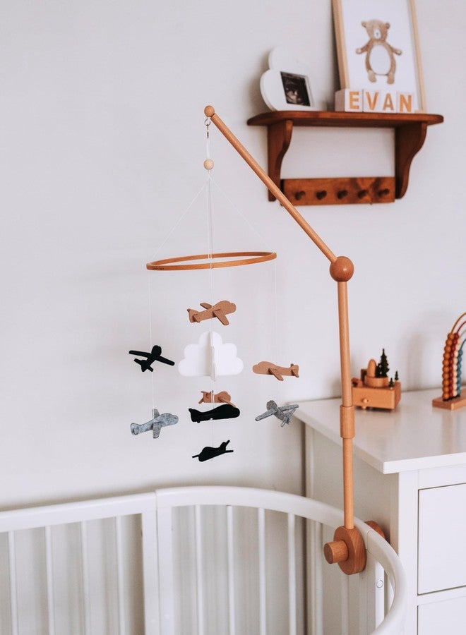 Sorrel + Fern Baby Crib Mobile – Wooden Hanging Nursery Baby Mobile for Crib, Nursery Decor for Boys & Girls, Perfect Shower Gift (Airplanes in the Clouds, Short Version) Also Fits Bassinets, Sorrel + Fern - Image 2