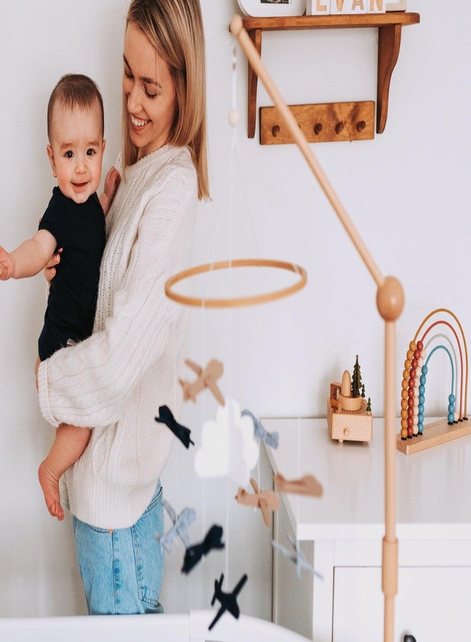 Sorrel + Fern Baby Crib Mobile – Wooden Hanging Nursery Baby Mobile for Crib, Nursery Decor for Boys & Girls, Perfect Shower Gift (Airplanes in the Clouds, Short Version) Also Fits Bassinets, Sorrel + Fern - Image 3
