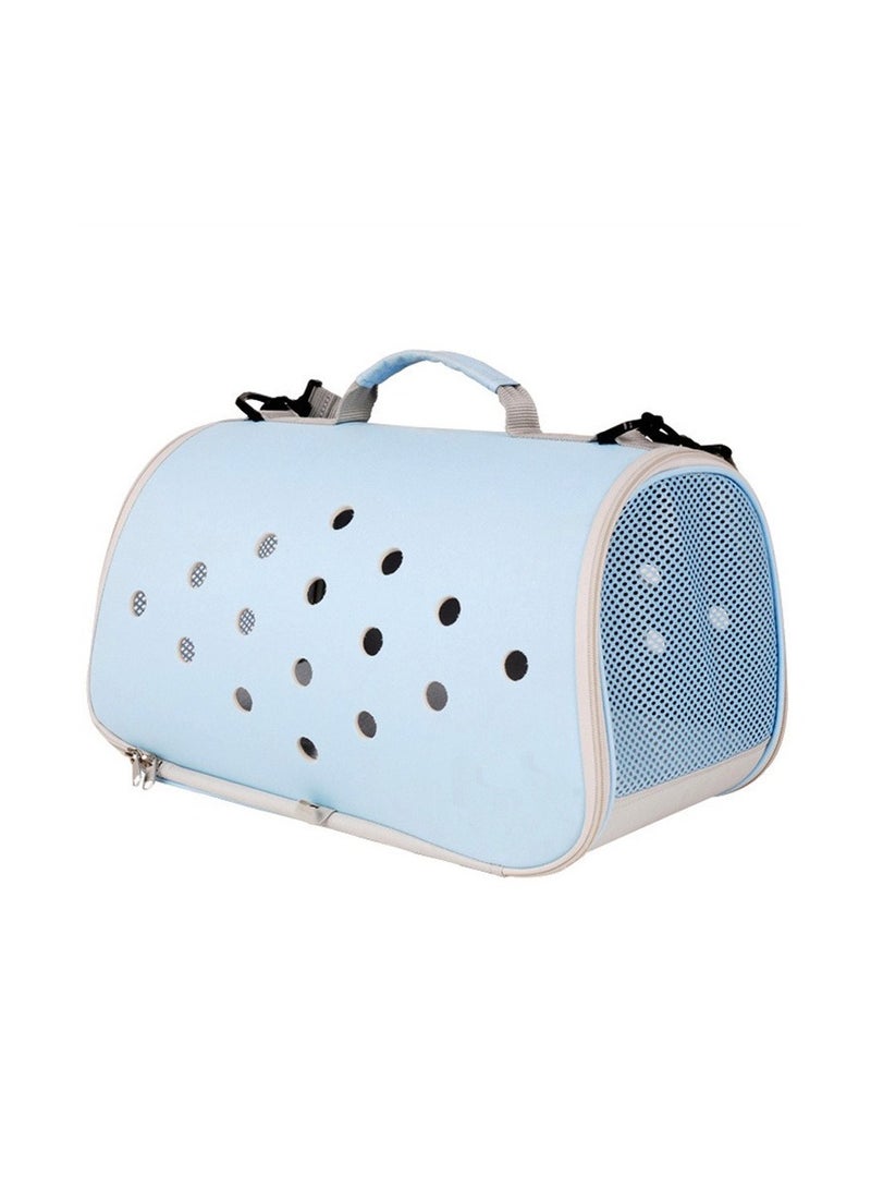 general Cat bag EVA large-capacity oblique span pet going out backpack, convenient and breathable oblique span pet air box blue (40 * 23 * 23cm) - Image 1