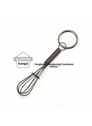 For Spring Egg Beater Egg Mixer Full Size Mini Keychain Manual Egg Beater Gold Silver-Color:Guns Black With Key Ring 8.5cm - pzsku/Z016446BE43299065239CZ/45/_/1742807541/cb9920f7-75a0-4867-b3eb-63804cbb1eae