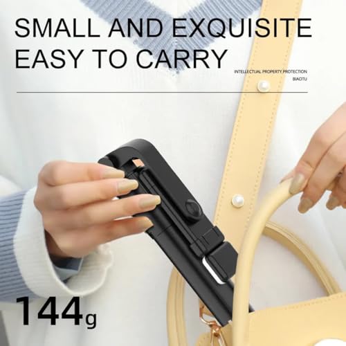 Bouncefit R1S Extendable Selfie Stick with Wireless Bluetooth Remote and Tripod Stand, Rechargable LED Light, Compatible with iPhone/OnePlus/Samsung/Oppo/Vivo/Xiaomi and All Phones (70Cm) - Image 2