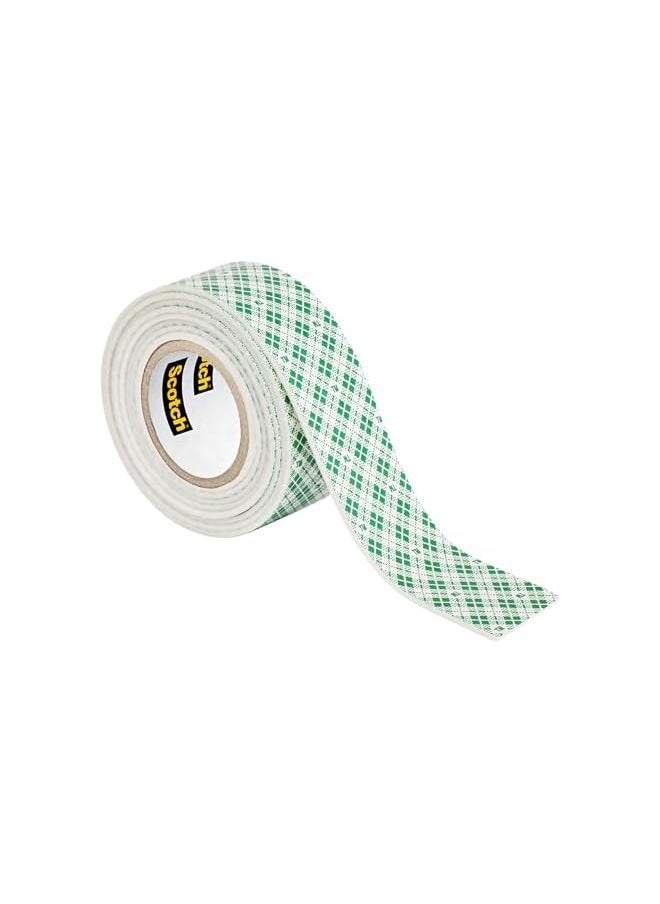 Scotch  Scotch Mount Indoor Tape 1 in x 50 in (2.54cm x 1.27m), 1 roll/pack | Holds up 6.8 kg whole roll | White color | Multi-Surface | Easy to use | No Tools | Double Sided Adhesive Tape  - Image 2
