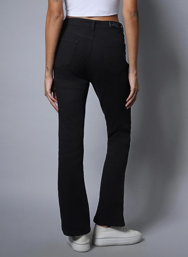 High Star High Rise Boot Cut Fit Clean Look Jeans - Image 5