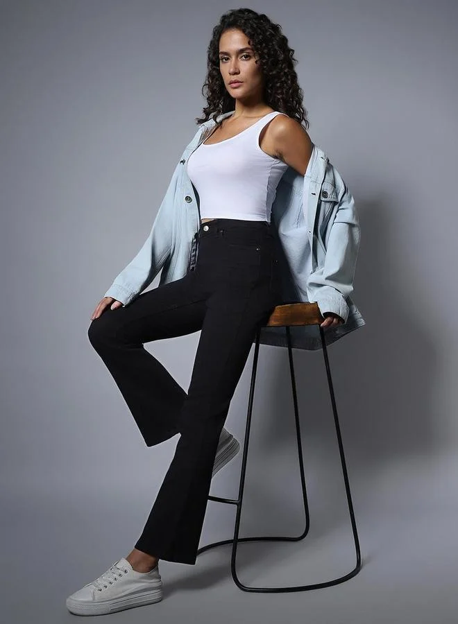 HIGH STAR High Star High Rise Boot Cut Fit Clean Look Jeans