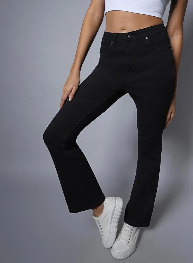 HIGH STAR High Star High Rise Boot Cut Fit Clean Look Jeans