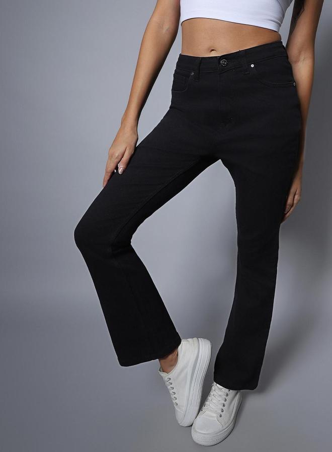 High Star High Rise Boot Cut Fit Clean Look Jeans - Image 1