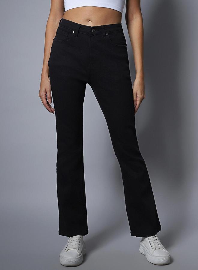 High Star High Rise Boot Cut Fit Clean Look Jeans - Image 3