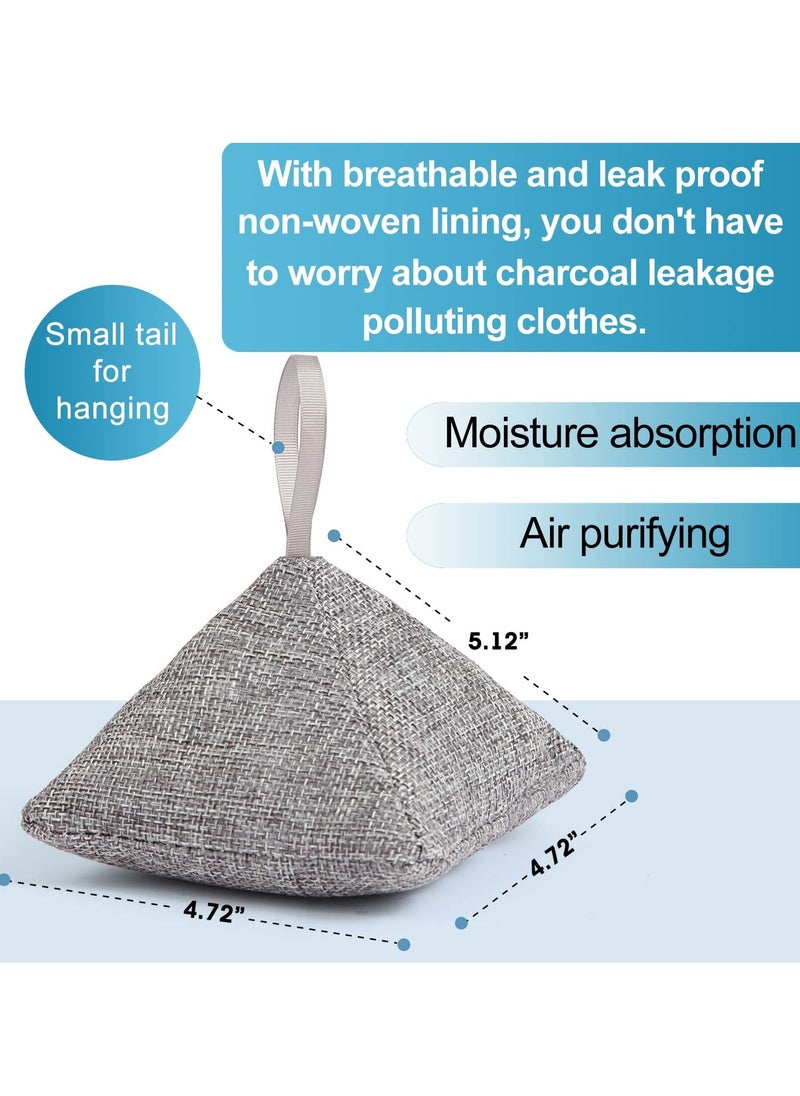 SYOSI - Charcoal Bags Odor Absorber, Nature Fresh Bamboo Activated Charcoal Air Purifying Bag, Air Freshener For Home kitchen Drawer Shoe Cabinets Basement Room Refrigerator Car Smell (5Pack) - Image 1