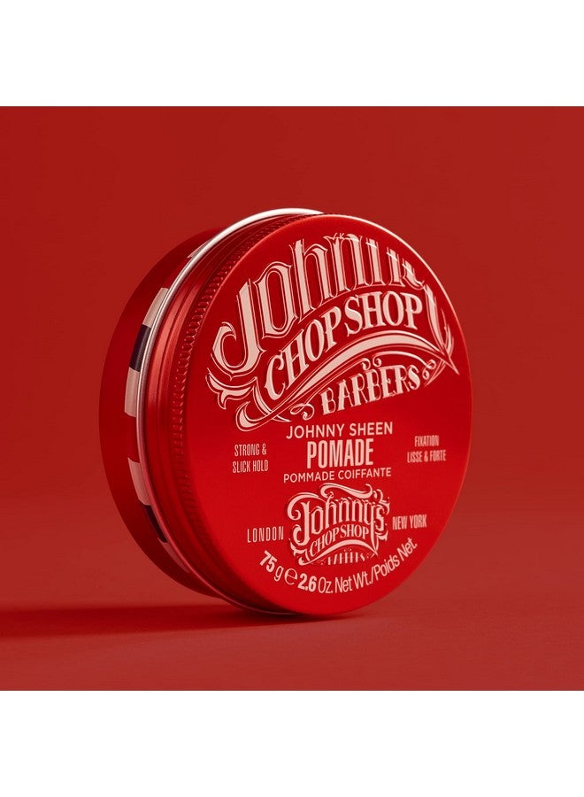 JOHNNY'S CHOP SHOP Original Sheen Men's Hair Pomade Strong & Slick Hold, Moisturizing Oil Blend, Long Lasting High Shine Barber Recommended 2.64 oz - Image 3