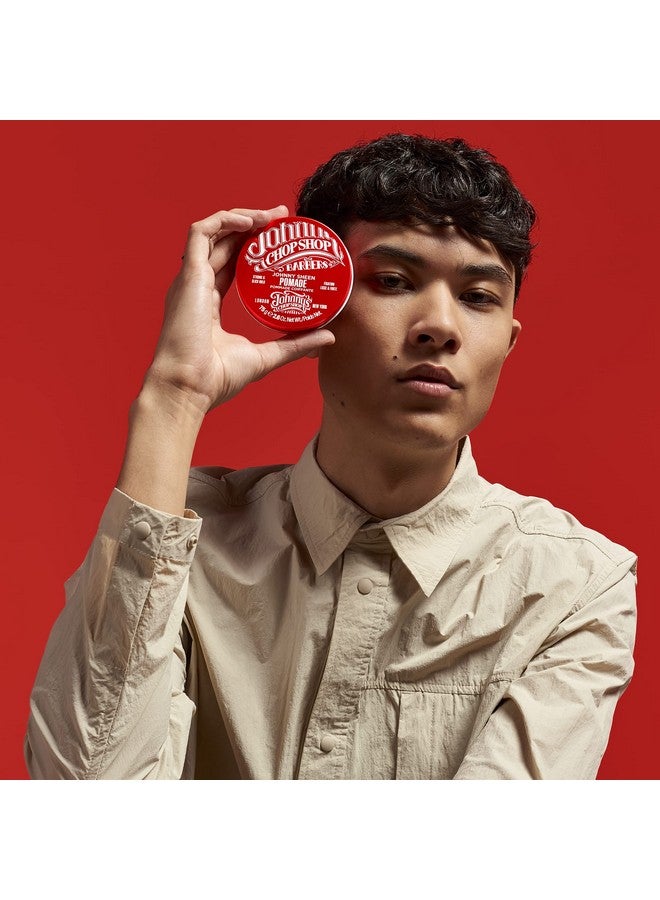 JOHNNY'S CHOP SHOP Original Sheen Men's Hair Pomade Strong & Slick Hold, Moisturizing Oil Blend, Long Lasting High Shine Barber Recommended 2.64 oz - Image 5