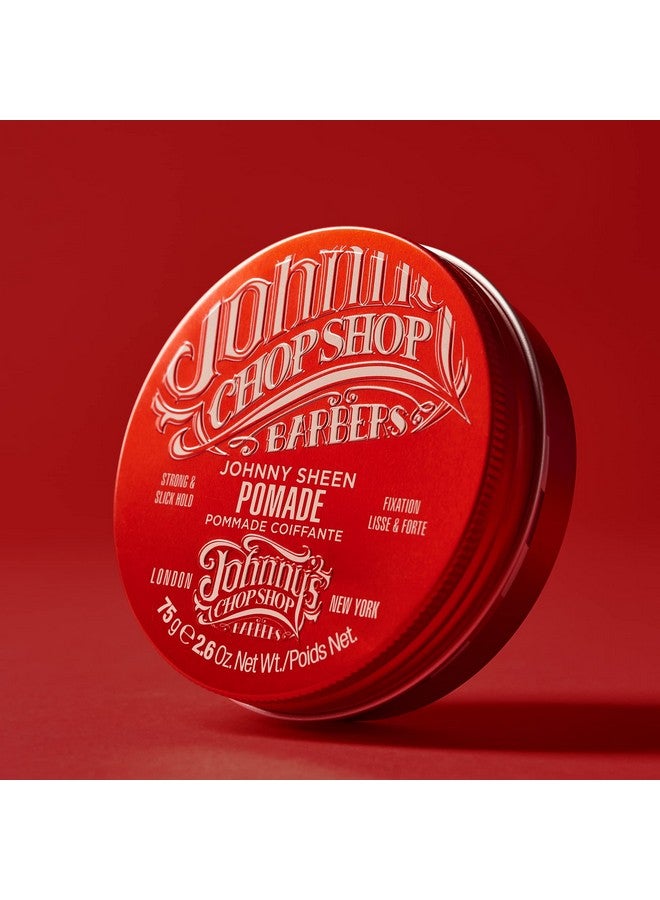 JOHNNY'S CHOP SHOP Original Sheen Men's Hair Pomade Strong & Slick Hold, Moisturizing Oil Blend, Long Lasting High Shine Barber Recommended 2.64 oz - Image 2
