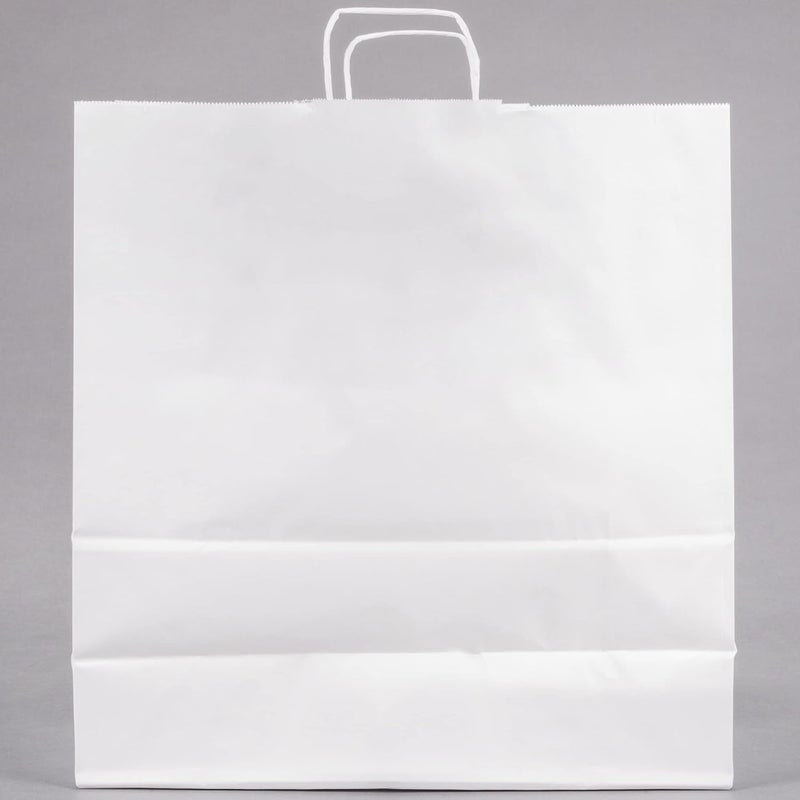 Decony 18 X 7 X 19 White Kraft Paper Gift Bags Bulk with Handles for Shopping Packaging Retail Party Craft Gifts Wedding Business Goody and Merchandise - Image 3