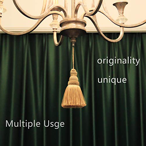 BEL AVENIR Gold Tassels Key Tassel with Loops Handmade Craft Charms DIY Accessories Elegant Soft Making Curtain Home Decoration (Gold, 2 pcs) - Image 5