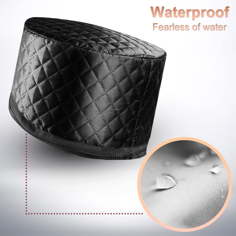 ingeware Heat Cap for Deep Conditioning, Ingeware Thermal Cap for Hair Steamer Cap for Natural Hair Portable Electric Heat Hair Spa Cap for Home Use Pattern (Solid Black) - Image 5